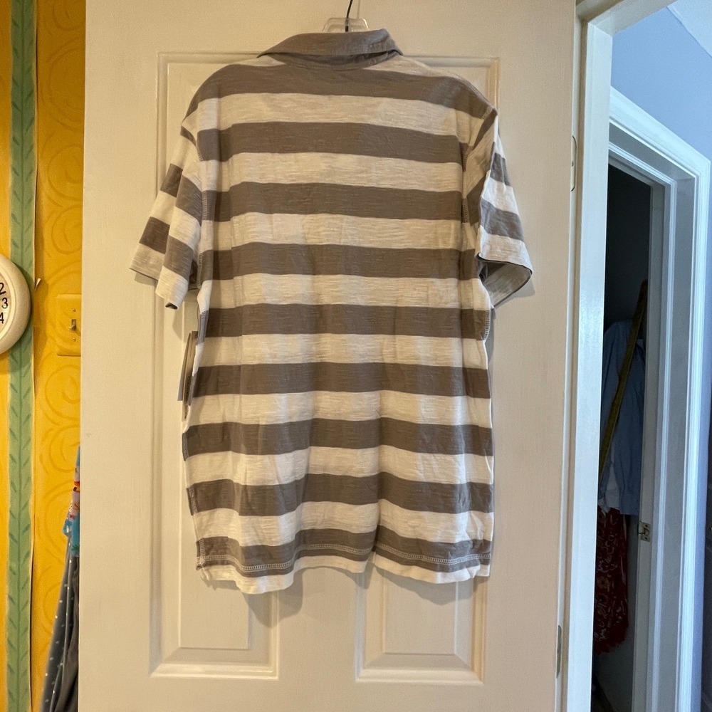 Calvin Klein Jeans Men Striped Polo Shirt Casual Short Sleeve Cotton Size‎ L - Picture 6 of 9